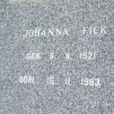 FICK Johanna 1921-1993