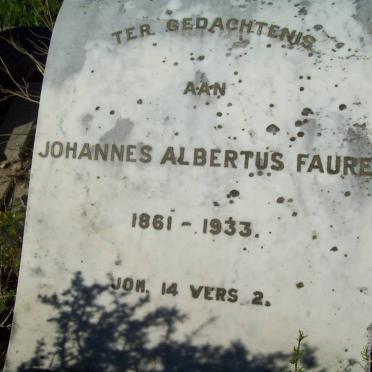 FAURE Johannes Albertus 1861-1933