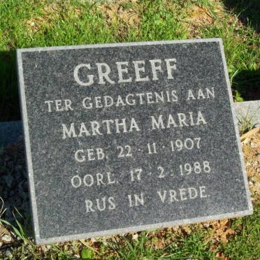 GREEFF Martha Maria 1907-1988