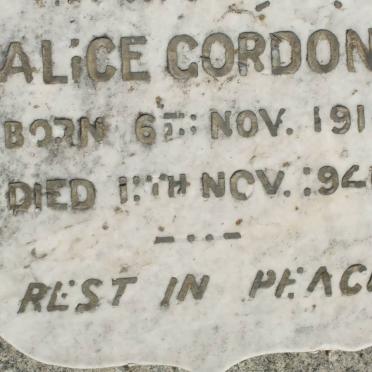 GORDON Alice 1911-1940