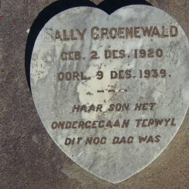GROENEWALD Sally 1920-1939
