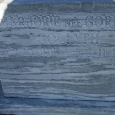 GOLIATH Marjorie nee GORDON 1915-194?