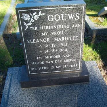 GOUWS Eleanor Mariette 1941-1984