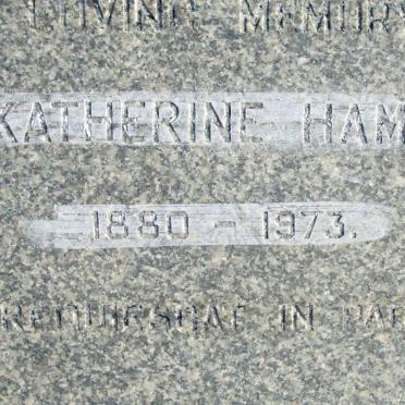 HAMER Catherine 1880-1973