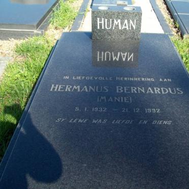 HUMAN Hermanus Bernardus 1932-1992