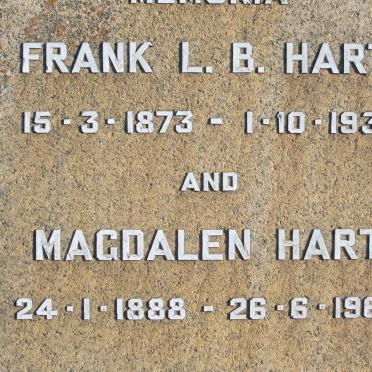 HART Frank L.B. 1873-1936 &amp; Magdalen 1888-1968