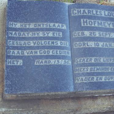 HOFMEYR Charles Louis 1865-1939
