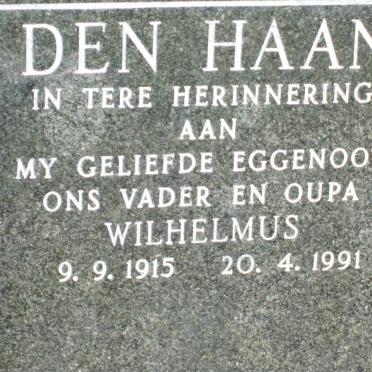 HAAN Wilhelmus, den 1915-1991