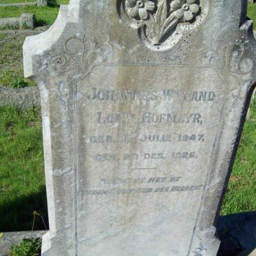 HOFMEYR Johannes Wynand Louw 1847-1926