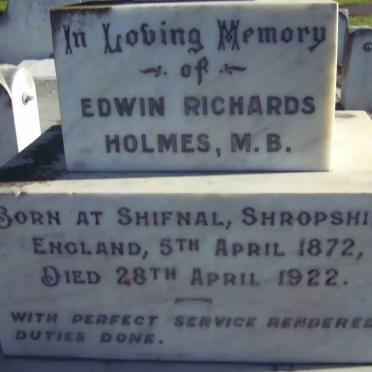 HOLMES Edwin Richards 1872-1922