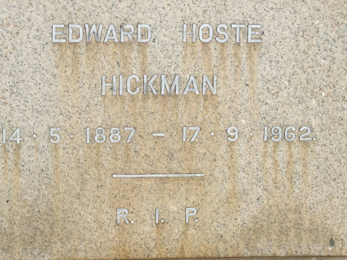 HICKMAN Edward Hoste 1887-1962