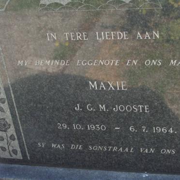 JOOSTE J.G.M. 1930-1964