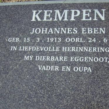 KEMPEN Johannes Eben 1913-1996