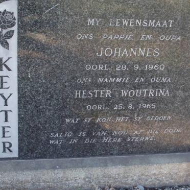 KEYTER Johannes -1960 &amp; Hester Woutrina -1965