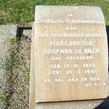 KOCK Margaretha Susanna, de nee ROUSSEAU 1857-1941