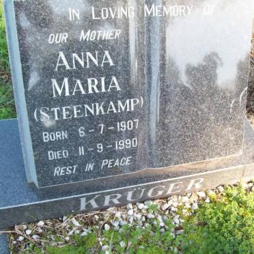 KRUGER Anna Maria nee STEENKAMP 1907-1990