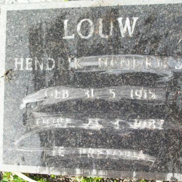 LOUW Hendrik Hendriksz 1915-1987