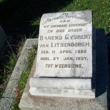 LITSENBORGH Barend Gysbert, van 1886-1937