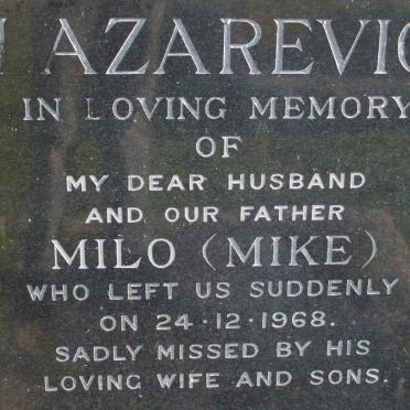 LAZAREVIC Milo -1968