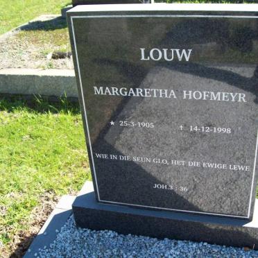 LOUW Margaretha Hofmeyr 1905-1998