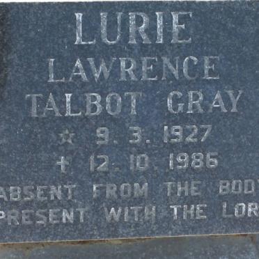 LURIE Lawrence Talbot Gray 1927-1986
