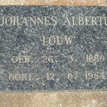 LOUW Johannes Albertus 1880-1954