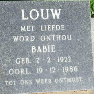 LOUW Babie 1922-1986