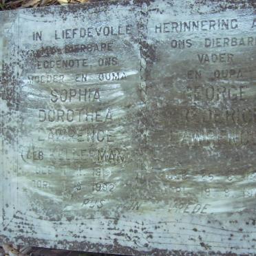 LAWRENCE George Frederick 1911-1987 &amp; Sophia Dorothea KELLERMAN 1919-1982