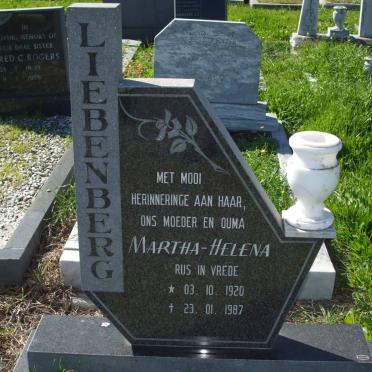 LIEBENBERG Martha Helena 1920-1987