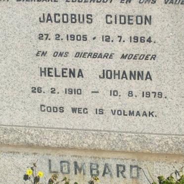 LOMBARD Jacobus Gideon 1905-1964 &amp; Helena Johanna 1910-1979