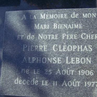 LEBON Pierre Cleophas Alphonse 1906-1977