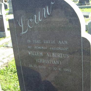LOUW Willem Albertus 1900-19162