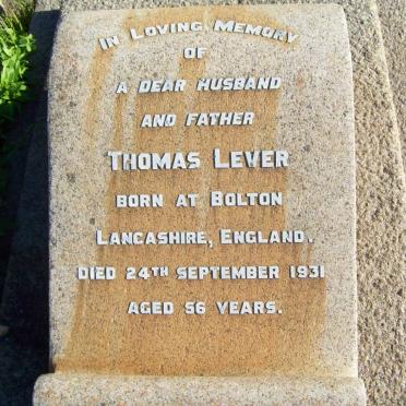 LEVER Thomas -1931
