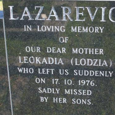LAZAREVIC Leokadia -1976