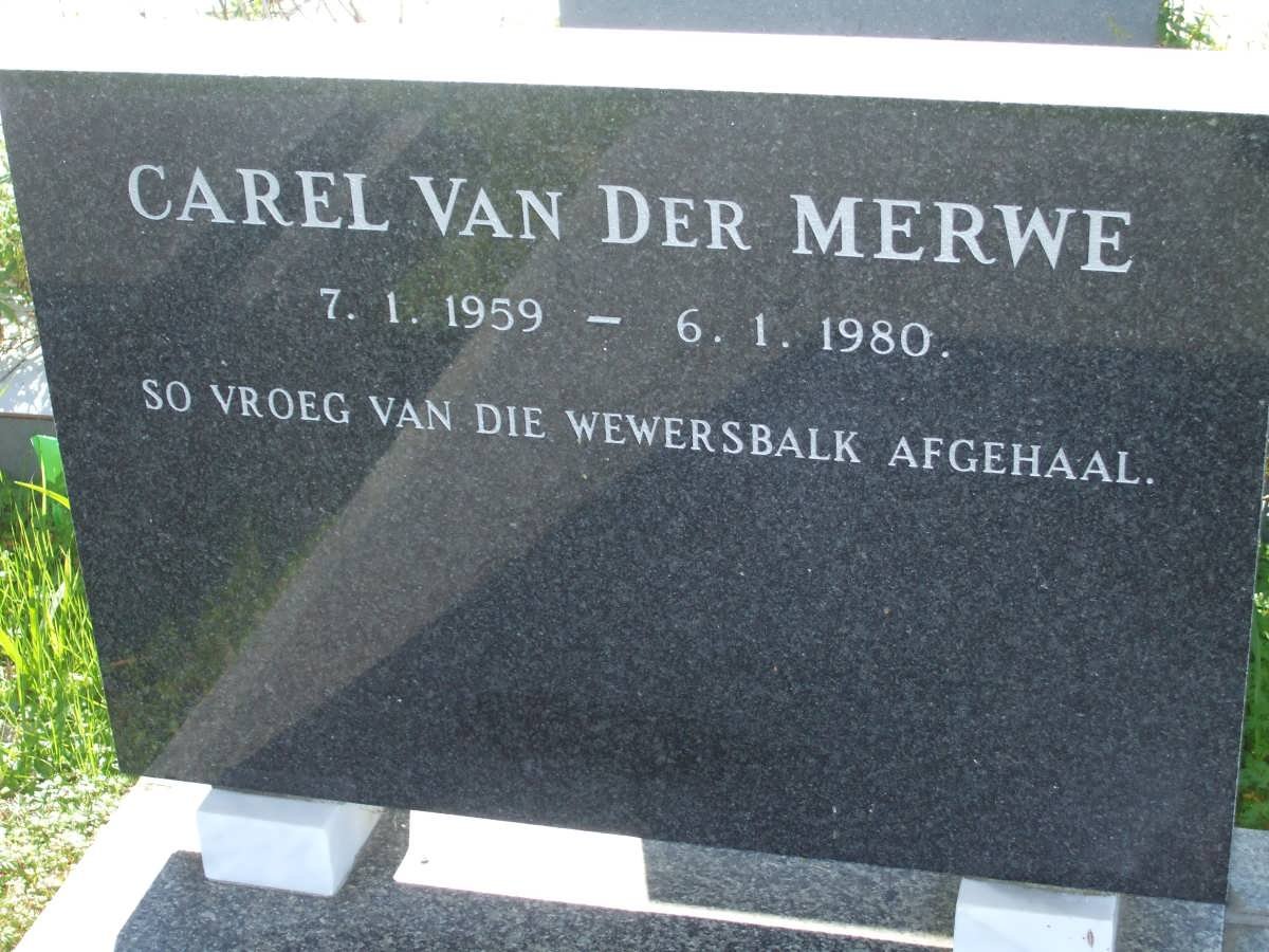 MERWE Carel, van der 1959-1980