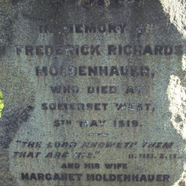 MOLDENHAUER Frederick Richards -1919 &amp; Margaret