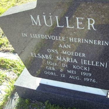 MüLLER Elsabé Maria nee DE KOCK 1919-1976
