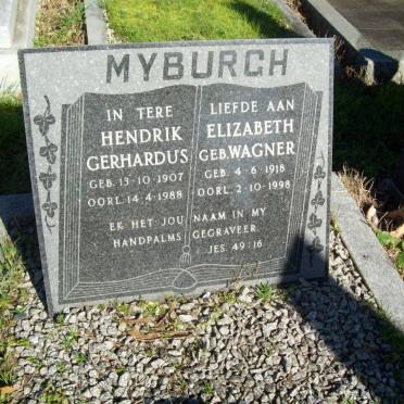 MYBURGH Hendrik Gerhardus 1907-1988 &amp; Elizabeth WAGNER 1918-1998