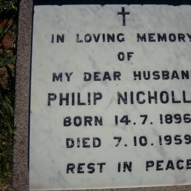 NICHOLLS Philip 1896-1959