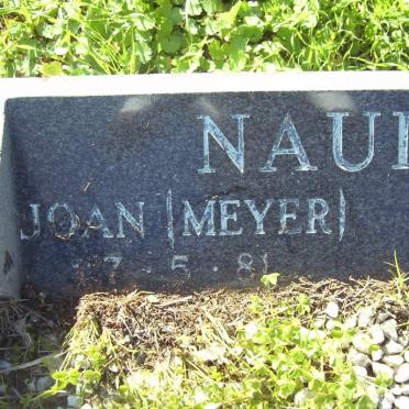 NAUDE Joan nee MEYER -1981