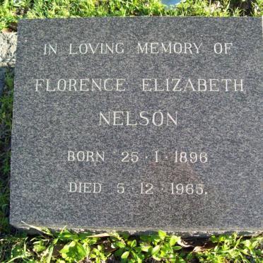 NELSON Florence Elizabeth 1896-1965