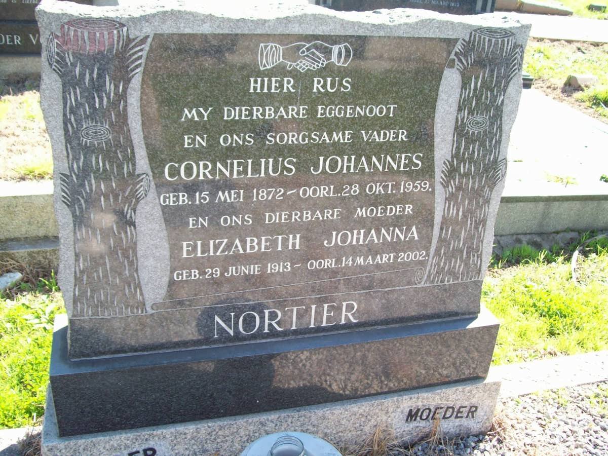 NORTIER Cornelius Johannes 1872-1959 &amp; Elizabeth Johanna 1913-2002