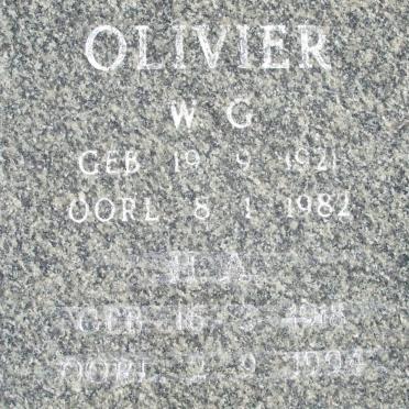 OLIVIER W.G. 1921-1982