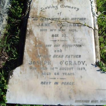 O'GRADY Joseph -1927 &amp; Jane -1926