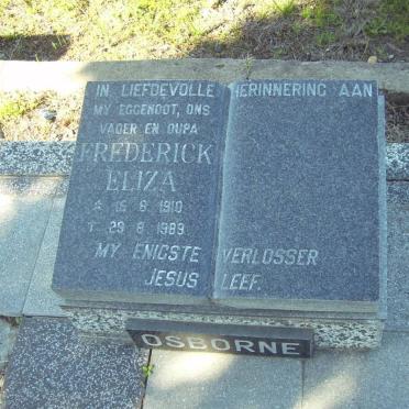 OSBORNE Frederick Eliza 1910-1989