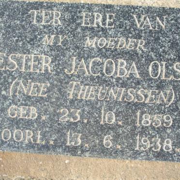 OLSEN Hester Jacoba nee THEUNISSEN 1859-1938