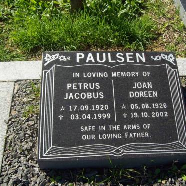 PAULSEN Petrus Jacobus 1920-1999 &amp; Joan Doreen 1926-2002