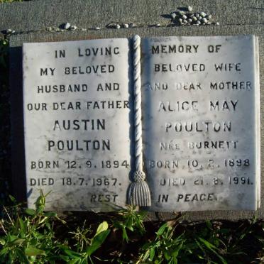 POULTON Austin 1894-1967 &amp; Alice May BURNETT 1898-1991