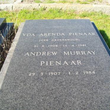 PIENAAR Andrew Murray 1907-1984 &amp; Yda Arenda GROENEWOUD 1908-1981