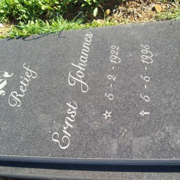RETIEF Ernest Johannes 1922-1995